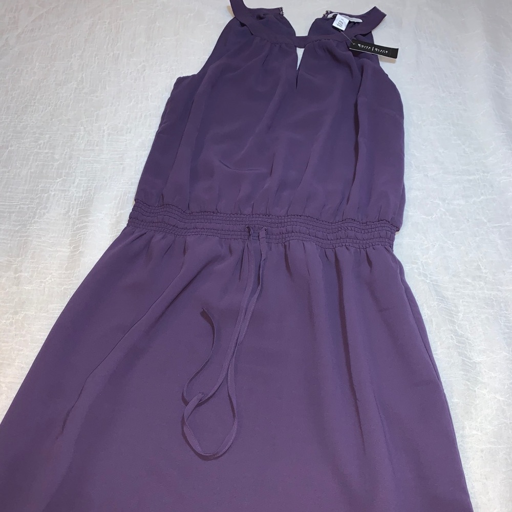 White House Black Market purple halter dress